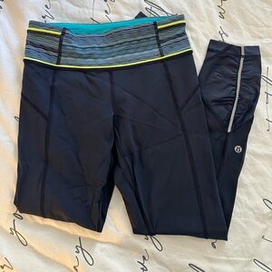 Lululemon Pace Queen Tight *Full-On Luxtreme Navy reflective 4